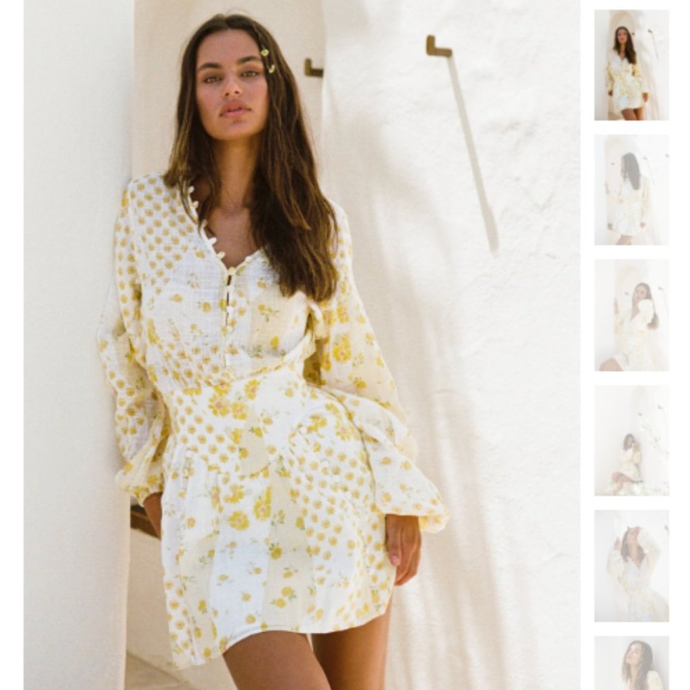 SABO Skirt Women's Yumi Long Sleeve Mini Dress Size Large NWT